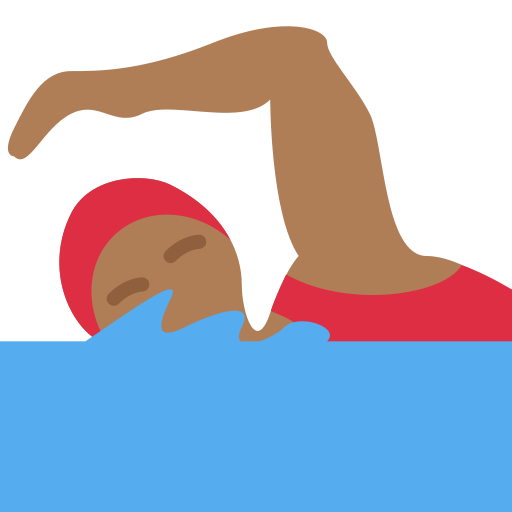 Mulher Nadando: Pele Morena Escura para Twitter (X) January 2025 Update