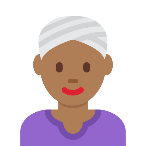Mulher Com Turbante: Pele Morena Escura para Twitter (X) January 2025 Update