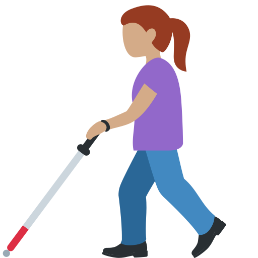 Mulher Com Bengala Para Cego: Pele Morena para Twitter (X) January 2025 Update
