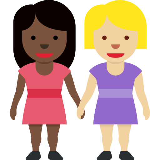 Duas Mulheres De Mãos Dadas: Pele Escura, Pele Morena Clara para Twitter (X) January 2025 Update