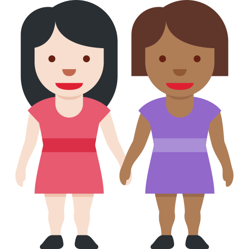 Duas Mulheres De Mãos Dadas: Pele Clara, Pele Morena Escura para Twitter (X) January 2025 Update
