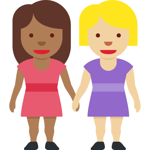 Duas Mulheres De Mãos Dadas: Pele Morena Escura, Pele Morena Clara para Twitter (X) January 2025 Update