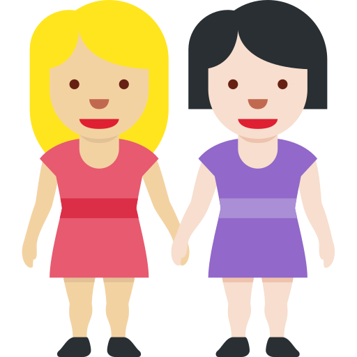 Duas Mulheres De Mãos Dadas: Pele Morena Clara, Pele Clara para Twitter (X) January 2025 Update