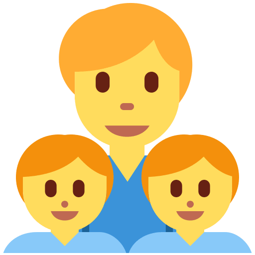 Familie: Mann, Junge, Junge
