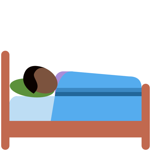Im Bett Liegende Person: Dunkle Hautfarbe