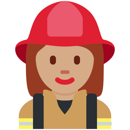 Pompiere Donna: Carnagione Media