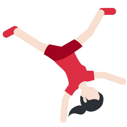 Άτομο κάνει ρόδα: Ανοιχτόχρωμη Επιδερμίδα