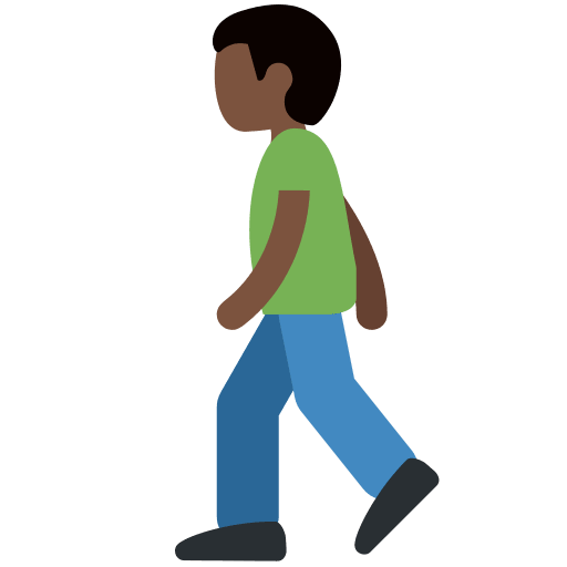 גבר הולך: גוון עור כהה גבר הולך: גוון עור כהה