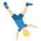 Man Cartwheeling: Medium-Light Skin Tone