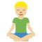Man in Lotus Position: Medium-Light Skin Tone