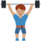 Man Lifting Weights: Medium Skin Tone