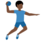 Man Playing Handball: Dark Skin Tone