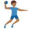 Man Playing Handball: Medium-Dark Skin Tone