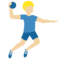 Man Playing Handball: Medium-Light Skin Tone