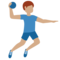 Man Playing Handball: Medium Skin Tone