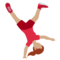 Person Cartwheeling: Medium Skin Tone