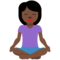 Person in Lotus Position: Dark Skin Tone