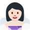 Person in Steamy Room: Light Skin Tone