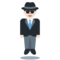 Person in Suit Levitating: Light Skin Tone