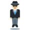Person in Suit Levitating: Medium-Light Skin Tone