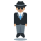 Person in Suit Levitating: Medium Skin Tone