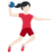 Person Playing Handball: Light Skin Tone