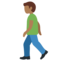 Person Walking: Medium-Dark Skin Tone