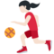 Woman Bouncing Ball: Light Skin Tone