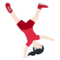 Woman Cartwheeling: Light Skin Tone