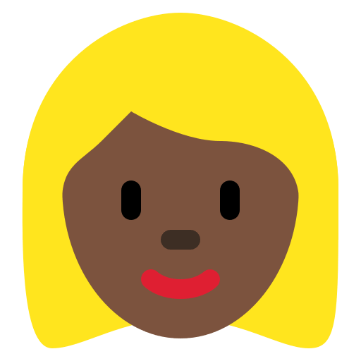 महिला: गहरे रंग की त्वचा, सुनहरे बाल