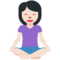 Woman in Lotus Position: Light Skin Tone