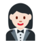 Woman in Tuxedo: Light Skin Tone