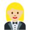 Woman in Tuxedo: Medium-Light Skin Tone