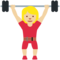 Woman Lifting Weights: Medium-Light Skin Tone
