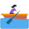 Woman Rowing Boat: Light Skin Tone