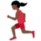 Woman Running: Dark Skin Tone