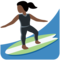Woman Surfing: Dark Skin Tone