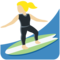 Woman Surfing: Medium-Light Skin Tone