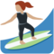 Woman Surfing: Medium Skin Tone