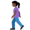 Woman Walking: Dark Skin Tone