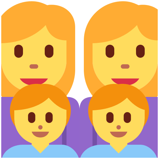 परिवार: महिला, महिला, लड़का, लड़का