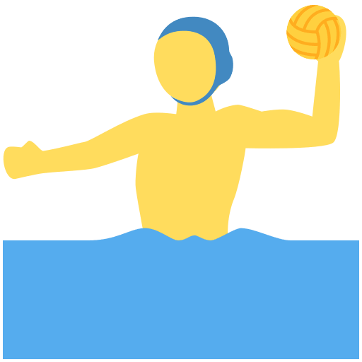 Muž hrající vodní pólo