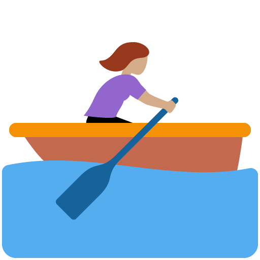 Veslující žena: Střední Odstín Pleti