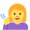 Gehörlose Frau