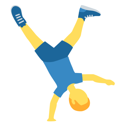 Άντρας κάνει ρόδα