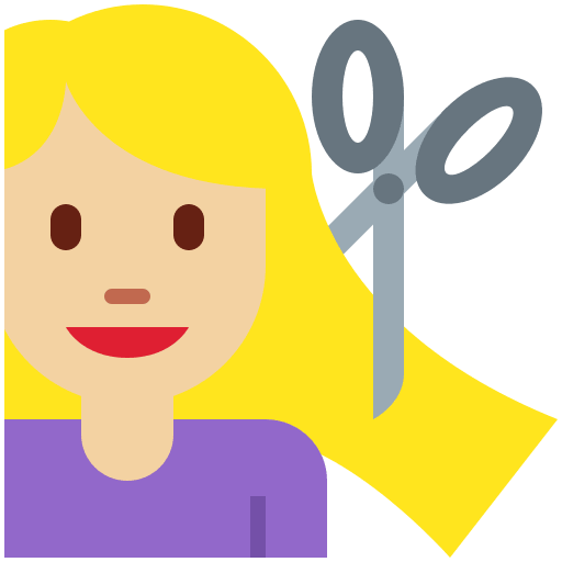 Γυναίκα κουρεύεται: Μεσαία Ανοιχτόχρωμη Επιδερμίδα