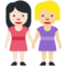 Γυναίκες πιασμένες χέρι-χέρι: Ανοιχτόχρωμη Επιδερμίδα, Μεσαία Ανοιχτόχρωμη Επιδερμίδα