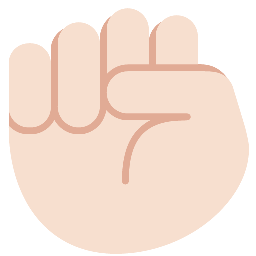 Yumruk kaldırma: Açık Ten Rengi