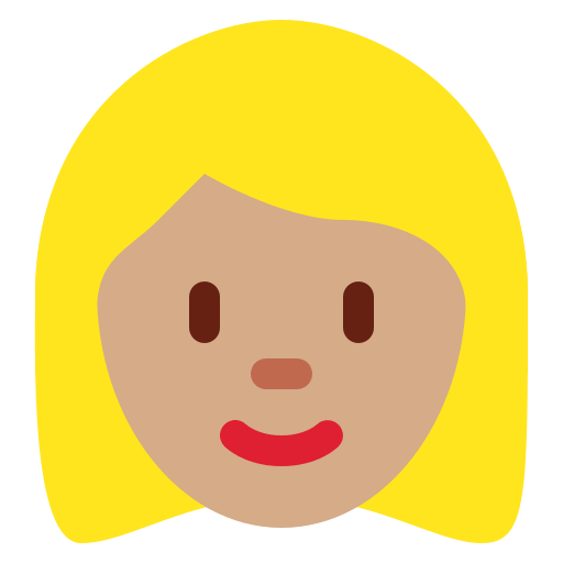 Kadın: Orta Ten Rengi, Sarı Saç