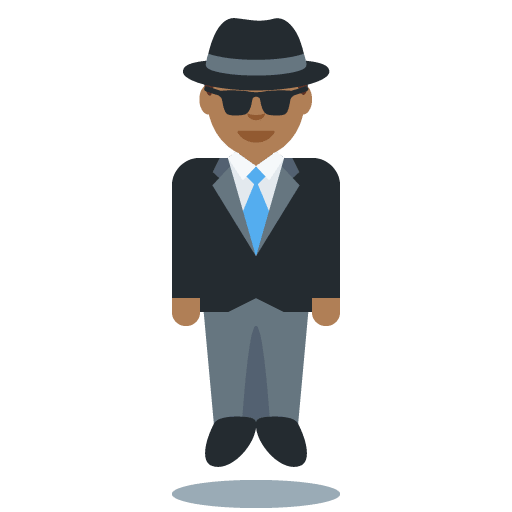Κοστουμαρισμένος άντρας που αιωρείται: Μεσαία Σκουρόχρωμη Επιδερμίδα